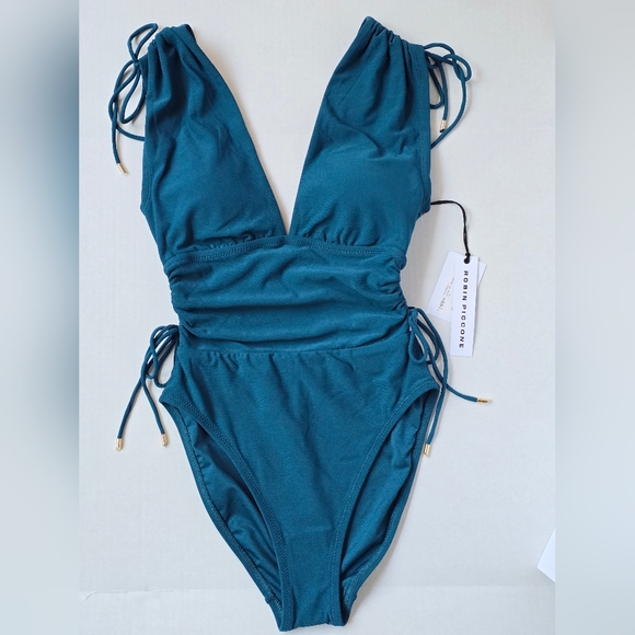 Robin Piccone Other - Teal NWT 6 Plunge One-Piece Swimsuit